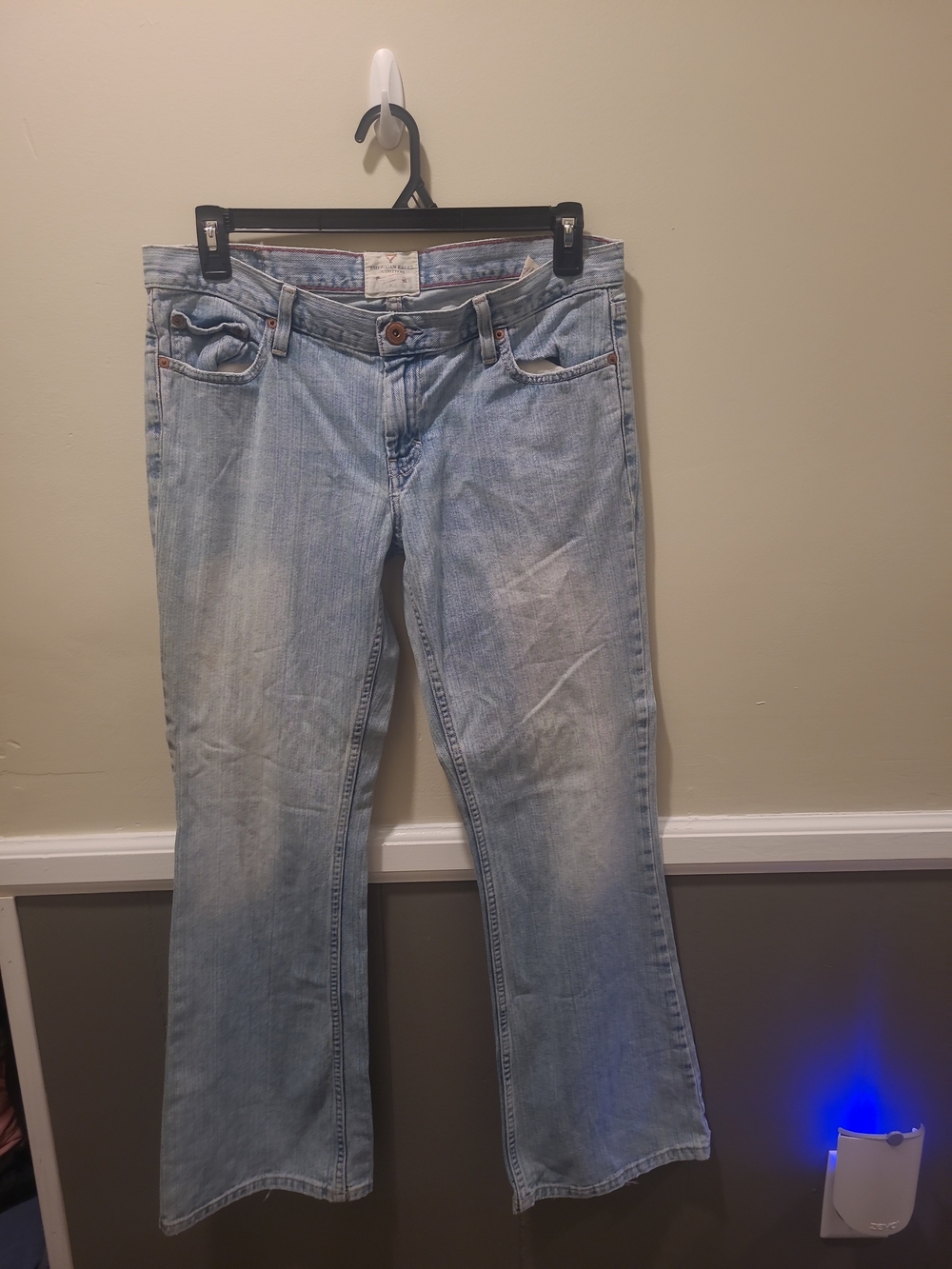 AE Low-Rise Vintage Bootcut Jean Womens 12 Hipster Fit Cotton Made In Mexico